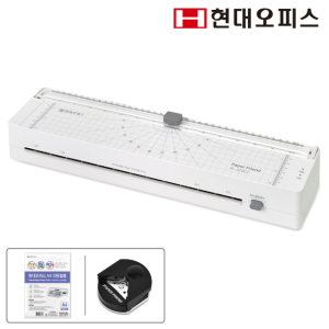현대오피스 소형 가정용 A3 코팅기+재단기 PL-322CC 무열 걸림제거