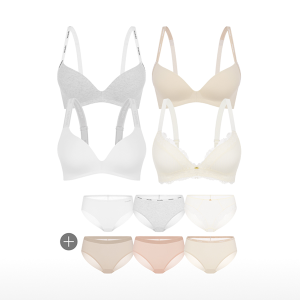 원더브라 심플 노와이어 브라4+팬티6 기획세트