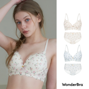 원더브라 봄 레이스 노와이어 여성속옷 2세트