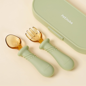 쁘띠누베 자기주도스푼 이유식스푼 실리콘 숟가락