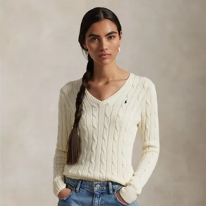 [롯데백화점] 폴로 랄프로렌 폴로 랄프 로렌 여성 케이블 니트 코튼 브이넥 스웨터(WMPOSWENC021332101) LE1219785611