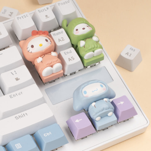 산리오 헬로키티 피규어 키캡 클리커 2구 키링 키보드 꾸미기 캐릭터 굿즈