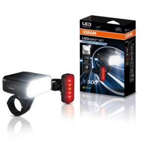 NEW 오스람 자전거 LED 라이트 500루멘 전조등 후미등 세트 EXPLORER X