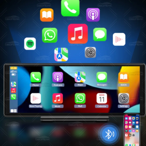 11.3인치 OBDPEAK K2 Pro 블랙박스 4K DVR GPS 네비게이션 무선 CarPlay & 안드로이드 오토 지원 대시보드 비디오 레코더 범용 듀얼 렌즈