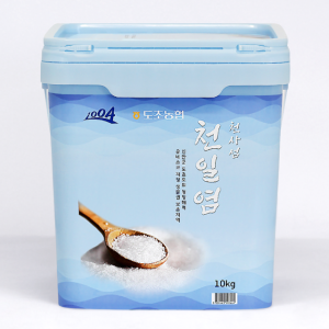 100% 국내산 천사섬 천일염 10kg (간수 빼는 소금통 사용) 굵은 소금