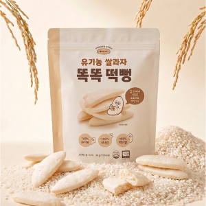 똑똑연구소 아기떡뻥 6개월 무첨가 유기농 국산쌀 똑똑떡뻥 30g, 3개