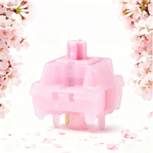 HMX 메이지 사쿠라 스위치 V2 리니어 스위치 45g 51g 게이밍 기계식 키보드용 핑크 공장 윤활 50M 롱 스프링 POM PA12 PC