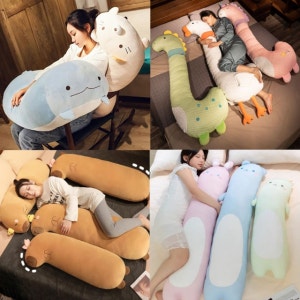 바디필로우 대형 안고자는 인형 냉감 긴 베개 모찌 롱쿠션 병아리 카피바라 100cm