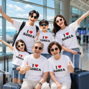 아이러브 티셔츠 20수 반팔티 단체 소량 커스텀 가족티 여행티 주문제작
