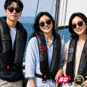 IMZA IZ-N21 임자컴퍼니 선상 낚시 목걸이형 자동 팽창식 구명조끼 해양수산부 초경량