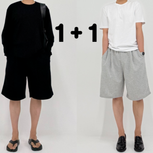 1+1 국내생산 롱/숏 남자스웨트반바지