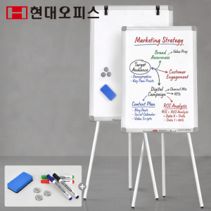 자석 화이트보드 500X700mm 삼각대 이젤 스탠드 칠판 메뉴판 안내판 입간판 카페 식당
