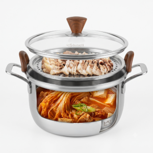 쉬젤 베이비 웰빙쿠커 22cm 이유식 유아식 IH 고온건조 스텐찜기 계란찜기
