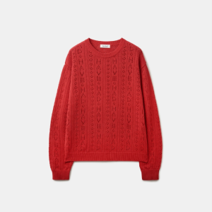 Logo Pointelle Knit (Red)