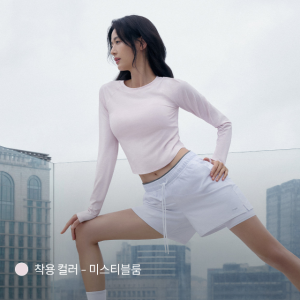 [1&1] 안다르 러닝 페더리모션 크롭 티셔츠