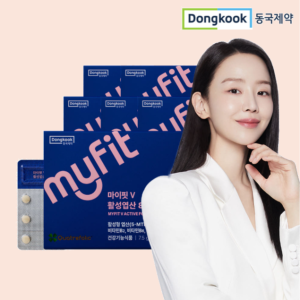 [4+2] 동국제약 마이핏 V 특허 활성엽산 800 임신준비 임산부영양 엽산보충제 30정, 6개