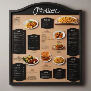 벽면 메뉴판(미용실,네일숍,식당,레스토랑,카페등)부착용 B1,B2