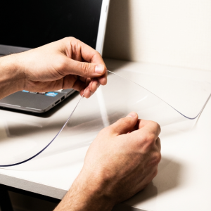 유리대용 주문제작 투명 데스크 책상매트 PVC 아스테이지 1mm 30cmX10cm