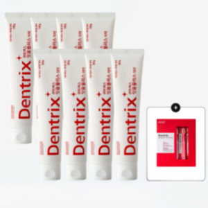 동국제약 덴트릭스 잇몸플러스 치약 160g 8개 + 덴트릭스 에티즘 잇몸 칫솔 5입 + 혀클리너 2P 2개 + 쇼핑백 / 잇몸케어 및 구취개선 효과