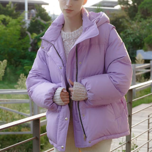 [앳코너]  바이올렛 투웨이 벨티드 후드 구스다운 패딩   AEJU2F012V1