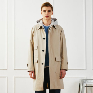 [헤지스] 남성 베이지 발마칸 트렌치코트 HZCO3A204I2