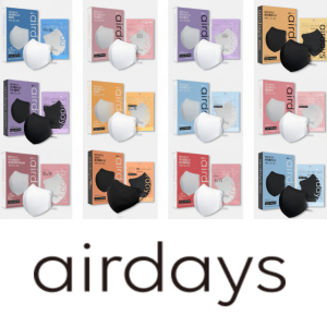 에어데이즈 KF94 마스크 국산 개별포장 새부리형 컬러 50매+50매