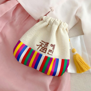 악동이네 자수 아기 복주머니 설날 새해 한복 용돈주머니 아기가방선물