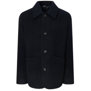 [헤지스 남성] [로드코트] 네이비 하프코트 HZCO5D502N2