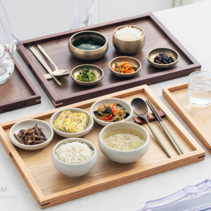 나무드림 국내제작 논슬립 우드트레이 월넛손잡이 스퀘어 미디엄(M) - 3size