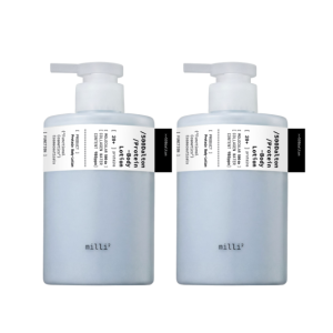 [밀리밀리 공식] 1&1(2개)｜500달톤 프로틴 바디로션 (500ml+500ml) 향좋은 고보습 퍼퓸 바디로션 대용량