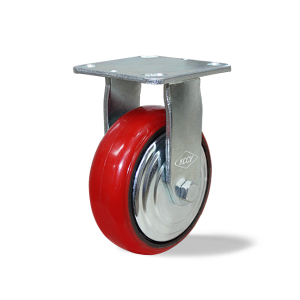 KCCY 중량 150mm-44mm(6인치) 적색 우레탄바퀴 대차 구르마 볼베어링 산업용캐스터