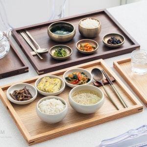 나무드림 국내제작 논슬립 우드트레이 월넛손잡이 스퀘어 미디엄(M) - 3size