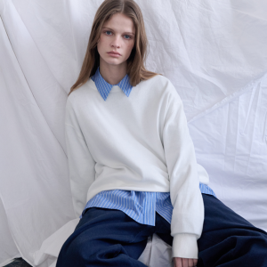 All-Day Cotton Round Knit - Off White