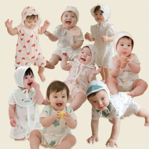 [메르베] 신생아 우주복 아기 여름 실내우주복