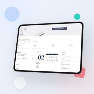 2026 먼슬리 플래너 노션 템플릿 (만년달력, 노션 캘린더, TODOLIST, 일정관리)