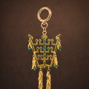 전통 금관 태슬 키링 한국 전통 장식