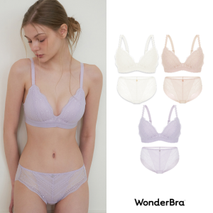 원더브라 봄 레이스 노와이어 여성속옷 3세트