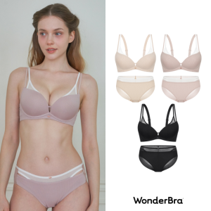 원더브라 볼륨 골지 노와이어 여성속옷 3세트