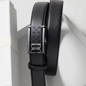 [닥스 액세서리] [선물포장재동봉]닥스 블랙 무광버클 소가죽 자동벨트 DBBE6E835BK