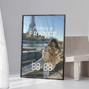 [ 여행 템플릿 ] LED 시계 액자 여행 액자 거실 인테리어 무드등 추억 조명 감성 덴프로덕트