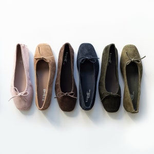 흐꺙 하모니 스웨이드 발레리나 플랫슈즈