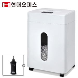 현대오피스 저소음 문서세단기 15매 25L PK-1005CD + 오일 자동절전 파쇄기