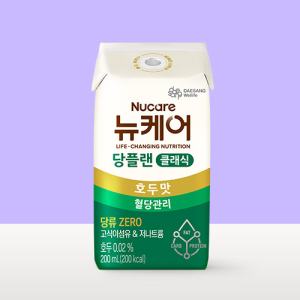 [본사공식몰] 당플랜 호두맛 클래식 (빨대형) 200ml (24팩) 대상웰라이프 뉴케어 당뇨식 노인 환자 시니어 간식 당뇨 영양식 건강식 당뇨환자영양간식