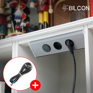 빌콘 모서리콘센트 와이드 2구 3구 스위치 삼각 코너 주방 욕실장 밥솥장 노출 멀티탭 BWC0X