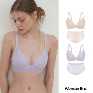 원더브라 봄 레이스 노와이어 여성속옷 2세트