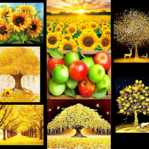 보석십자수해바라기금전수고래사과사슴매화모란꽃풍경