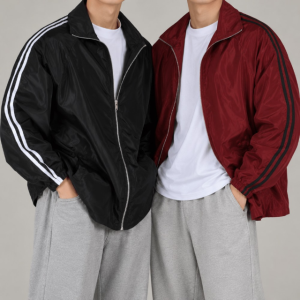 1+1 남자바람막이 사이드 라인 트랙 집업 나일론 자켓