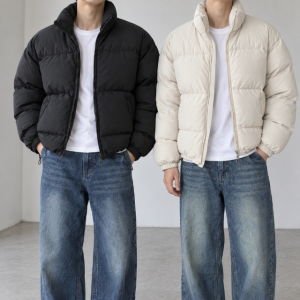 1+1 남자 패딩 겨울 숏 웰론 오버핏 남녀공용패딩