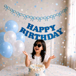 생일파티용품 풍선7개 스탠드 가랜드 세트