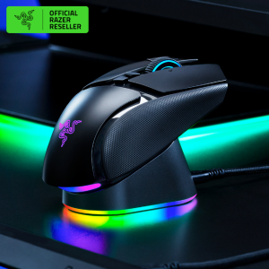 레이저 바실리스크 V4 Pro+독 V2 Pro 세트 게이밍 마우스 RGB 무선 마우스 블랙